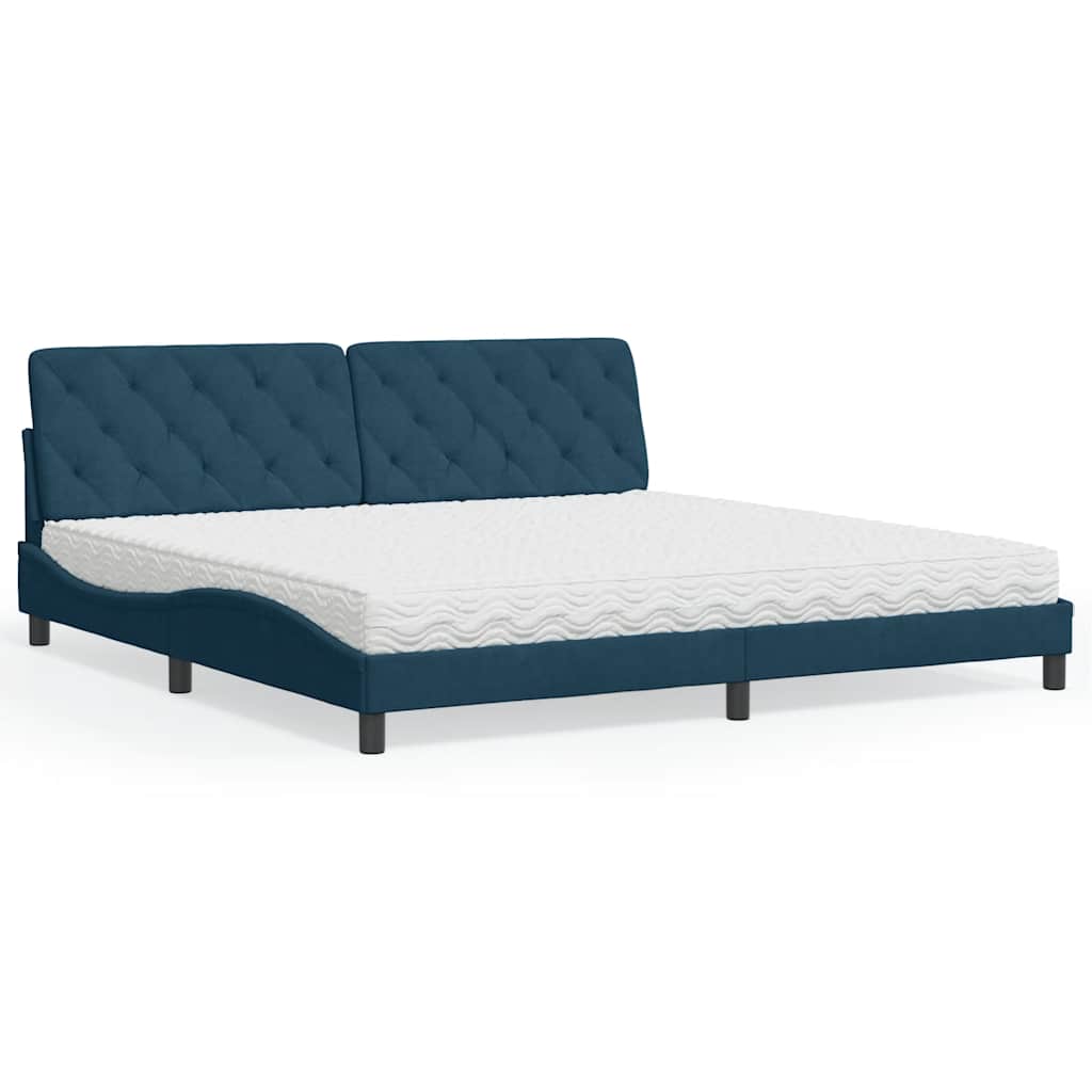 Bett mit Matratze Hellgrau 80x200 cm Samt