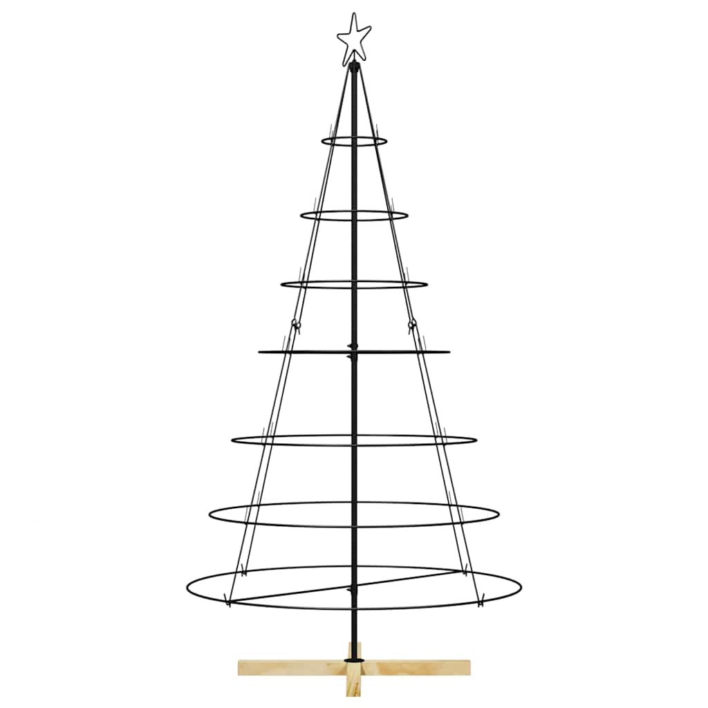 Weihnachtsdeko mit Ständer Schwarz 60 cm Stahl