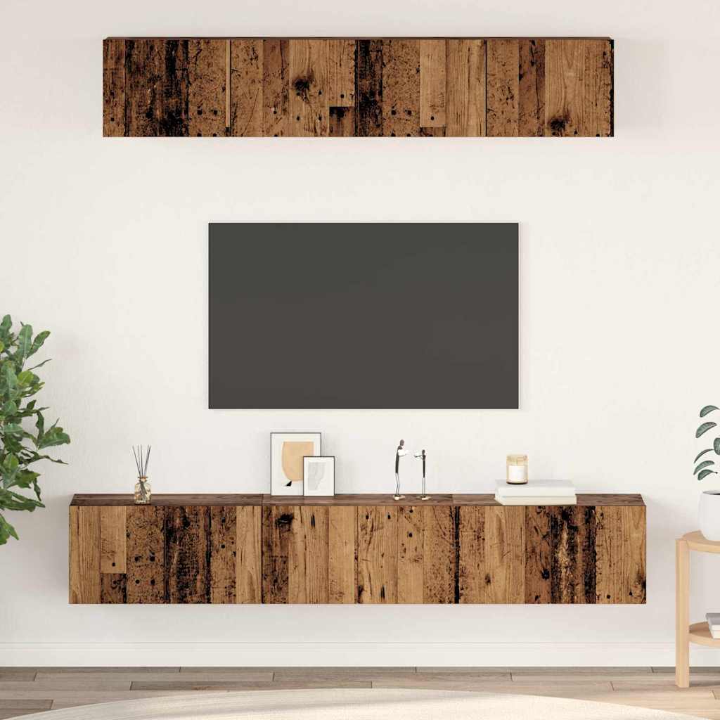 5-tlg. TV-Schrank-Set Weiß Holzwerkstoff