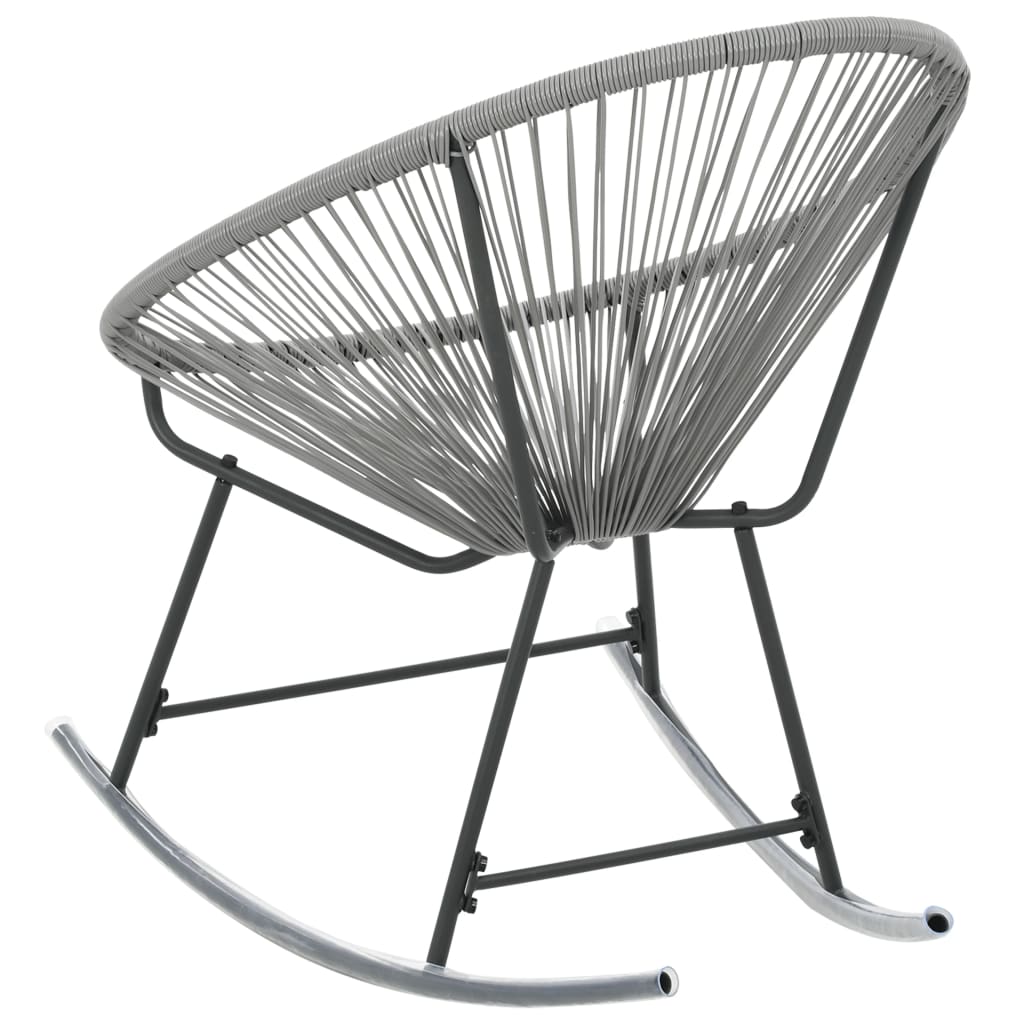 Garten-Schaukelstuhl Schwarz Poly Rattan
