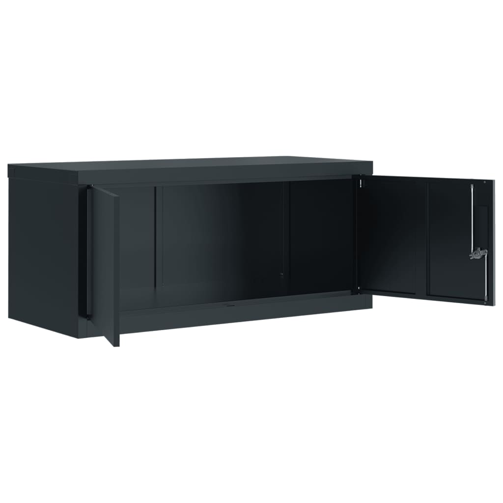 Aktenschrank Weiß 90x40x110 cm Stahl