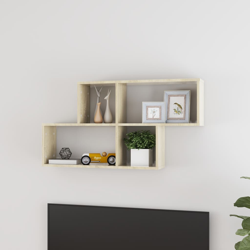 Wandregal Weiß 100x18x53 cm Holzwerkstoff