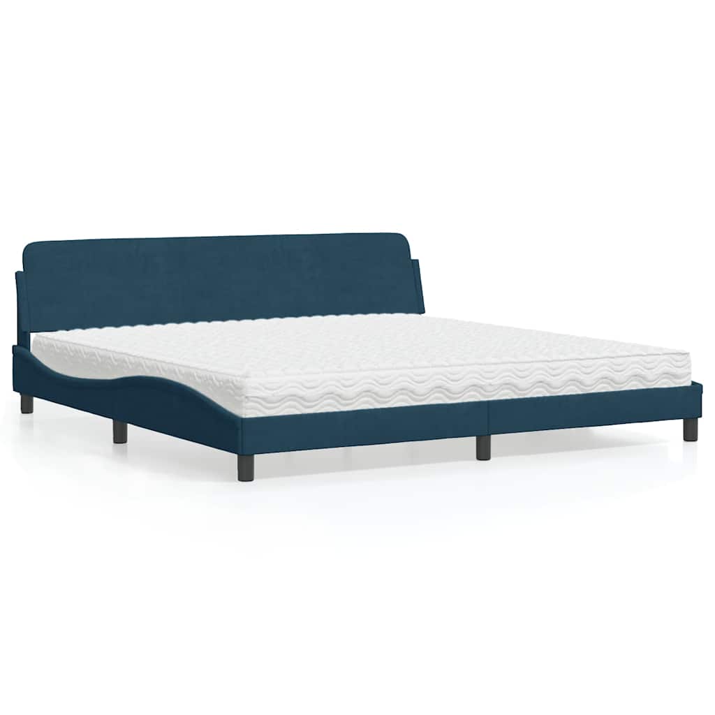 Bett mit Matratze "Dover" Hellgrau 80x200 cm Samt