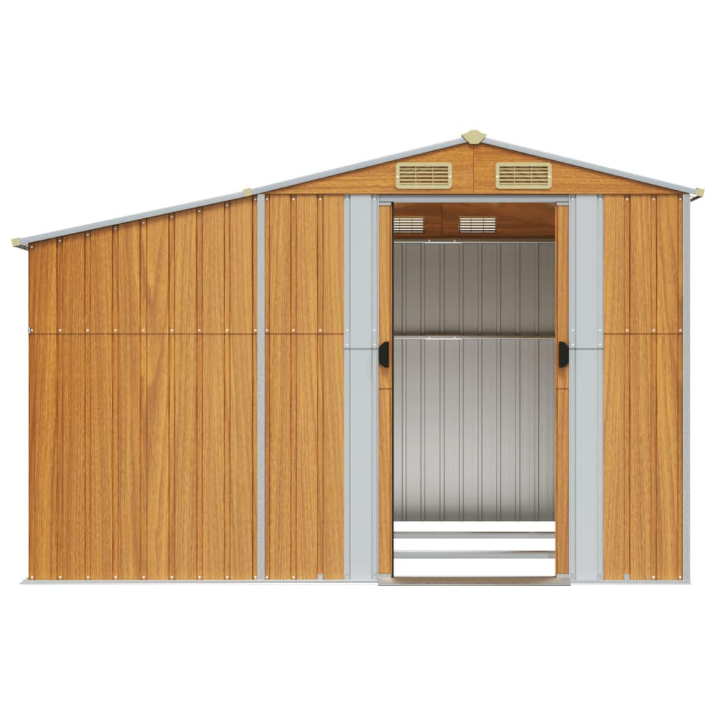 Gerätehaus Grün 277x192,5x179 cm Verzinkter Stahl