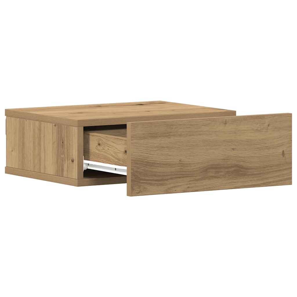 Hängender Nachttisch Weiß 40x30x15 cm Holzwerkstoff