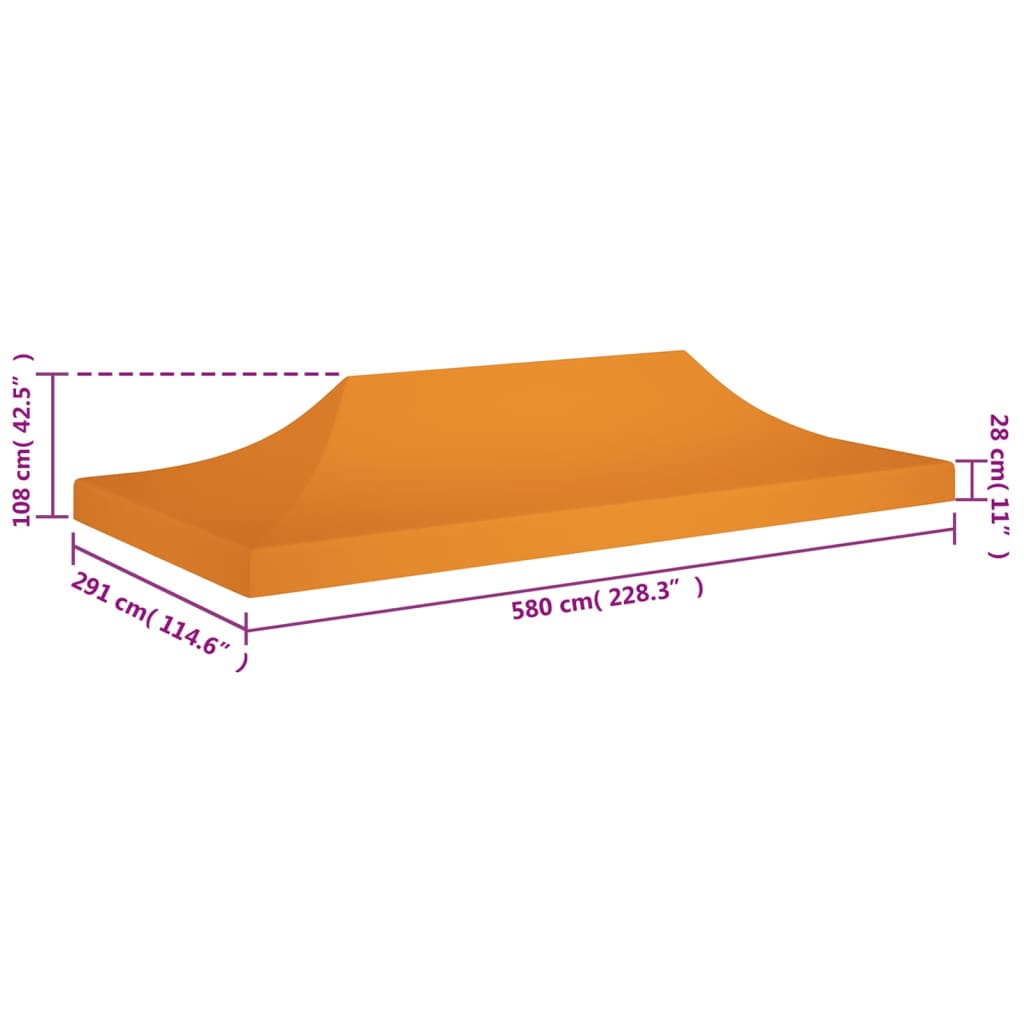 Partyzelt-Dach 3x3 m Beige 270 g/m²