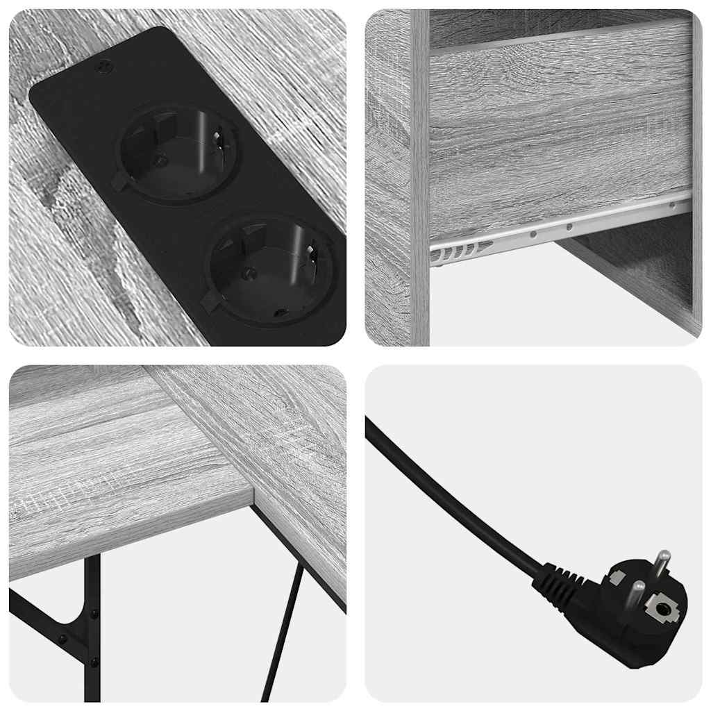 Schreibtisch mit Regal Schwarz Eichen-Optik 182 x 101 x 87,5 cm