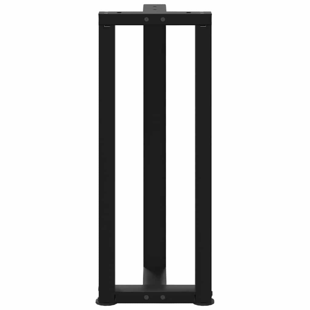 Couchtischbeine T-Form 2 Stk. Schwarz 30x25x(30-31) cm Stahl