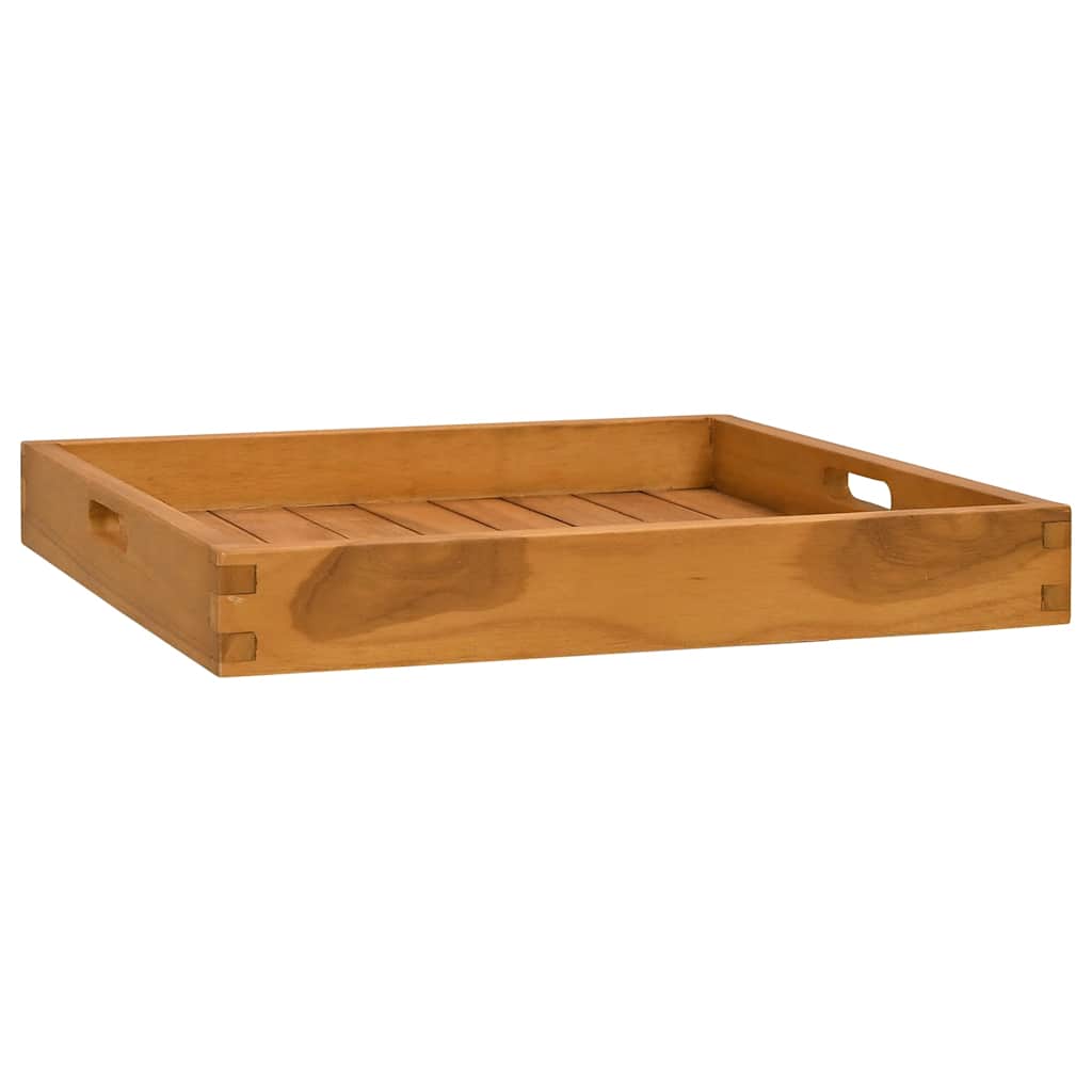 Serviertablett 60x60 cm Massivholz Teak