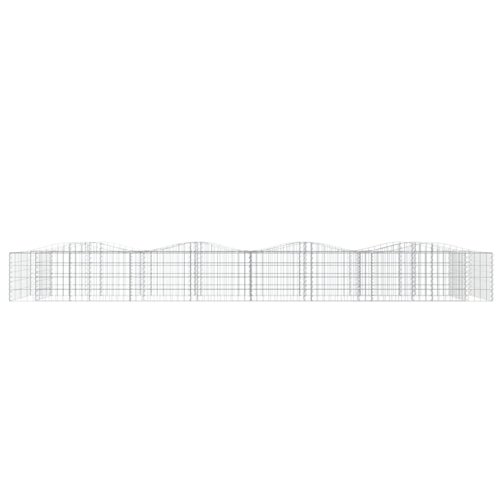 Gabionen-Hochbeet mit Hochbogen 200x50x50 cm Verzinktes Eisen