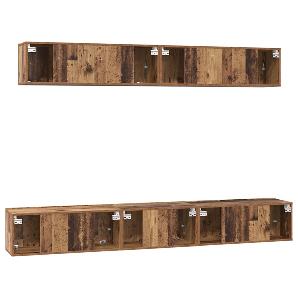 5-tlg. TV-Schrank-Set Weiß Holzwerkstoff