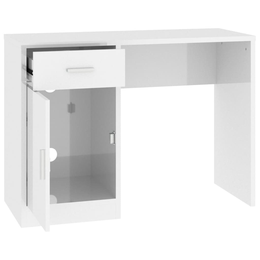 Schreibtisch mit Schublade und Schrank Eiche 100x40x73 cm