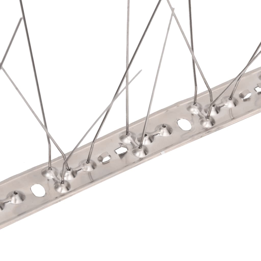 20-tlg. Taubenabwehr Spikes-Set Edelstahl 10 m 4-reihig