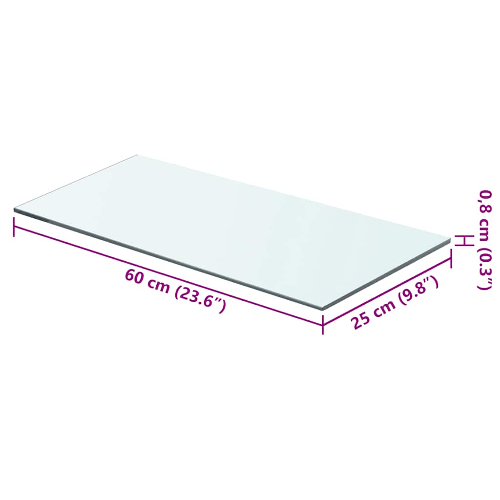 Regalboden Glas Transparent 20x12 cm