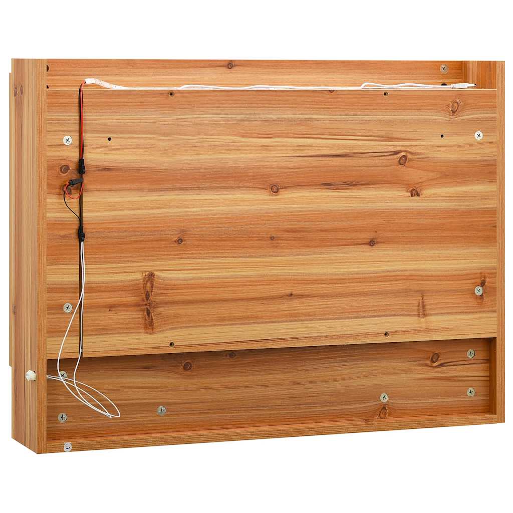 LED-Bad-Spiegelschrank Weiß 80x15x60 cm MDF