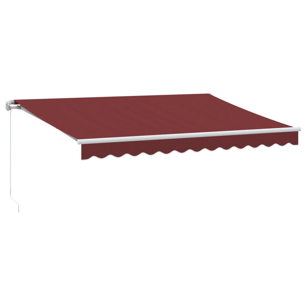 Markise Manuell Einziehbar mit LED 300x250 cm Blau und Weiß