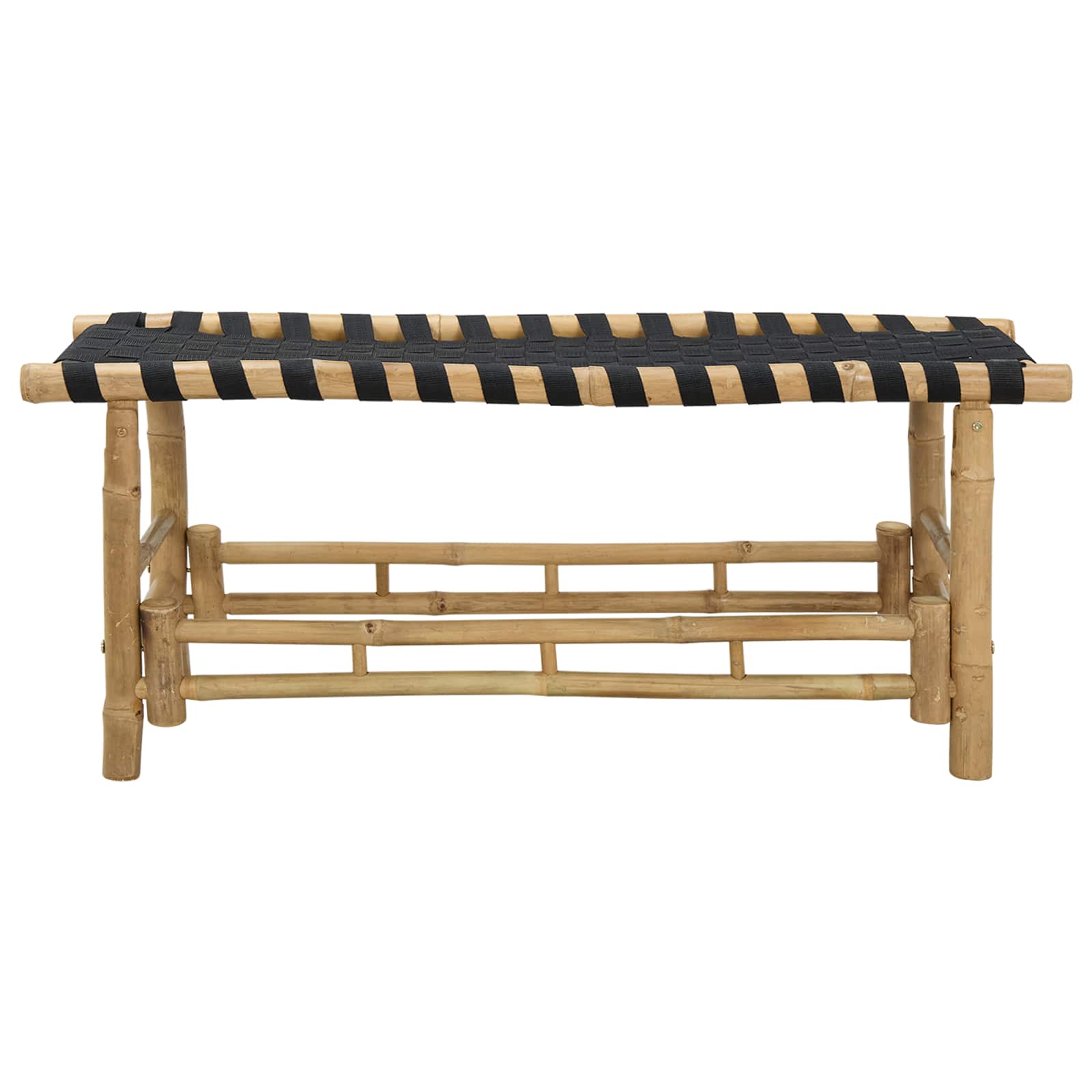 Gartenbank 80 x 38 x 40 cm Bambus Natur Rechtwinklig