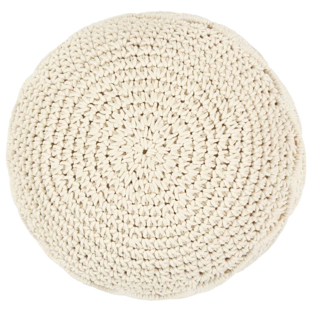 Makramee Sitzpuff Handgefertigt 45x30 cm Baumwolle