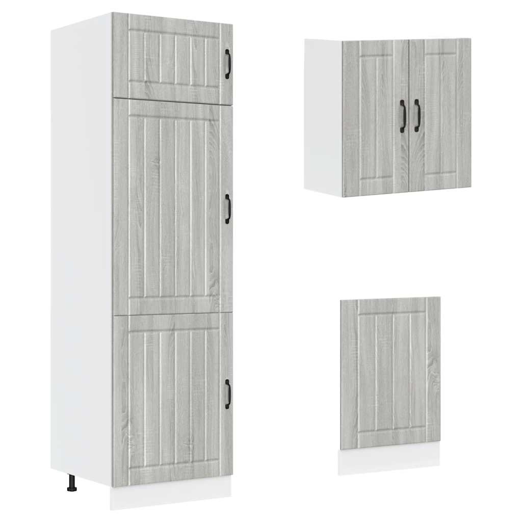 8-tlg. Küchenschrank-Set Lucca Weiß Holzwerkstoff
