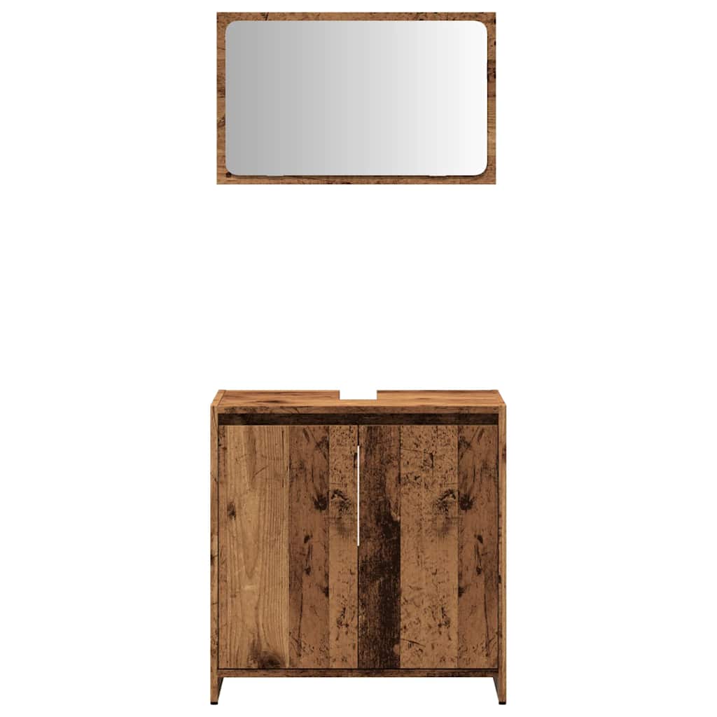 Badmöbel-Set Weiß Holzwerkstoff