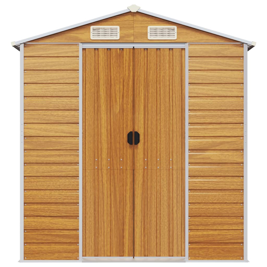 Gerätehaus Grün 191x130x198 cm Verzinkter Stahl