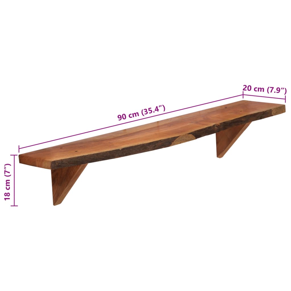 Wandregale 2 Stk. 110x20x18 cm Massivholz Akazie
