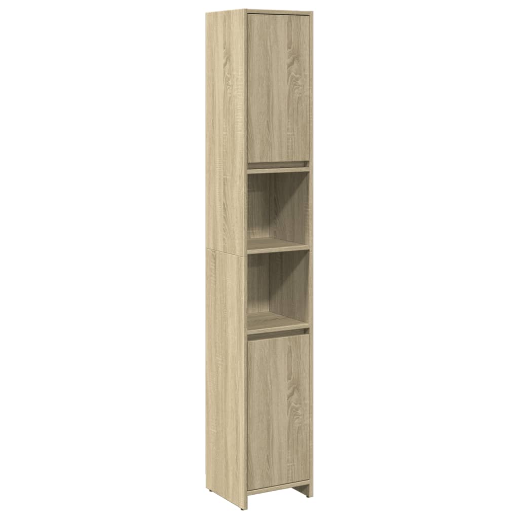 Badezimmerschrank Weiß 30x30x183,5 cm Holzwerkstoff