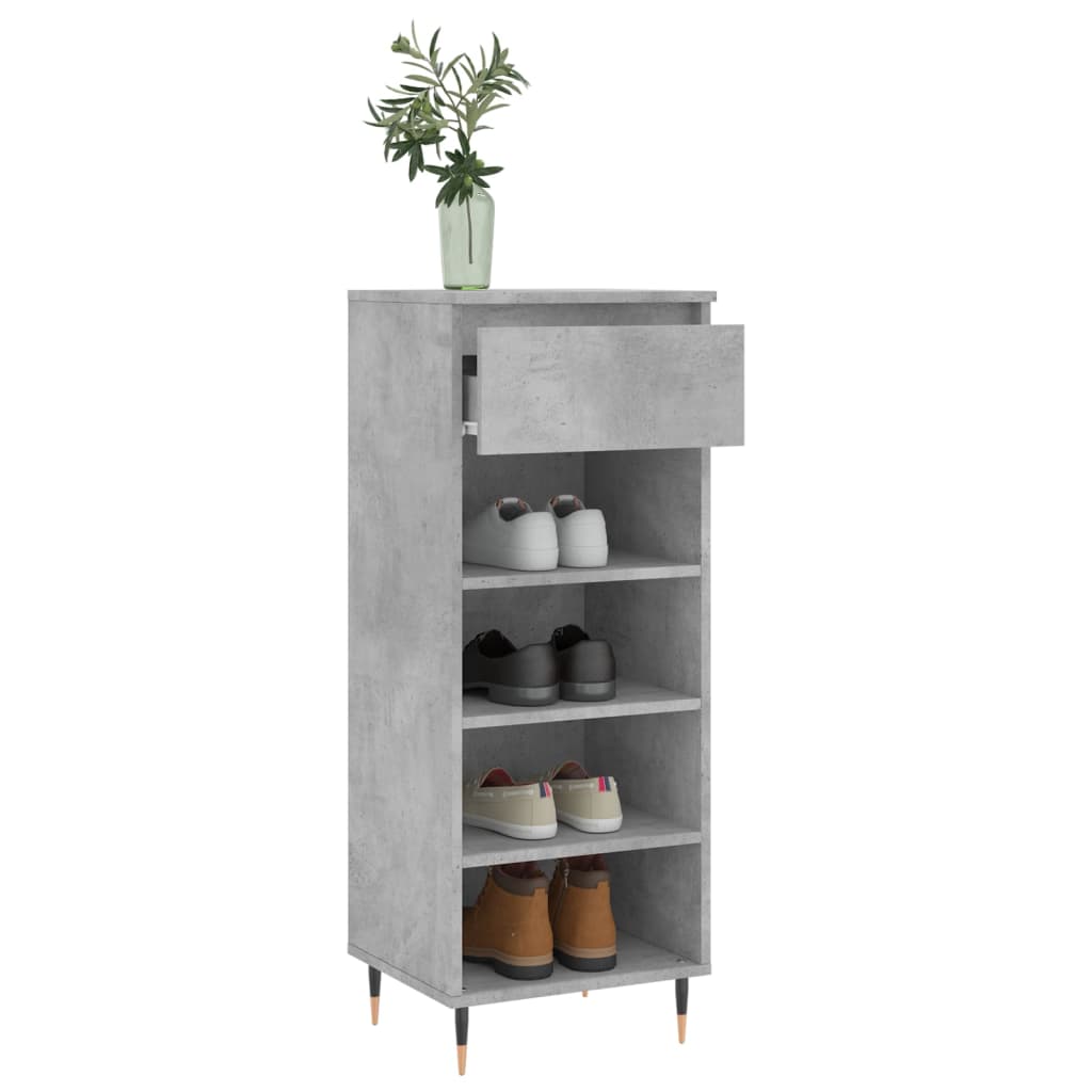 Schuhschrank Schwarz 40x36x105 cm Holzwerkstoff