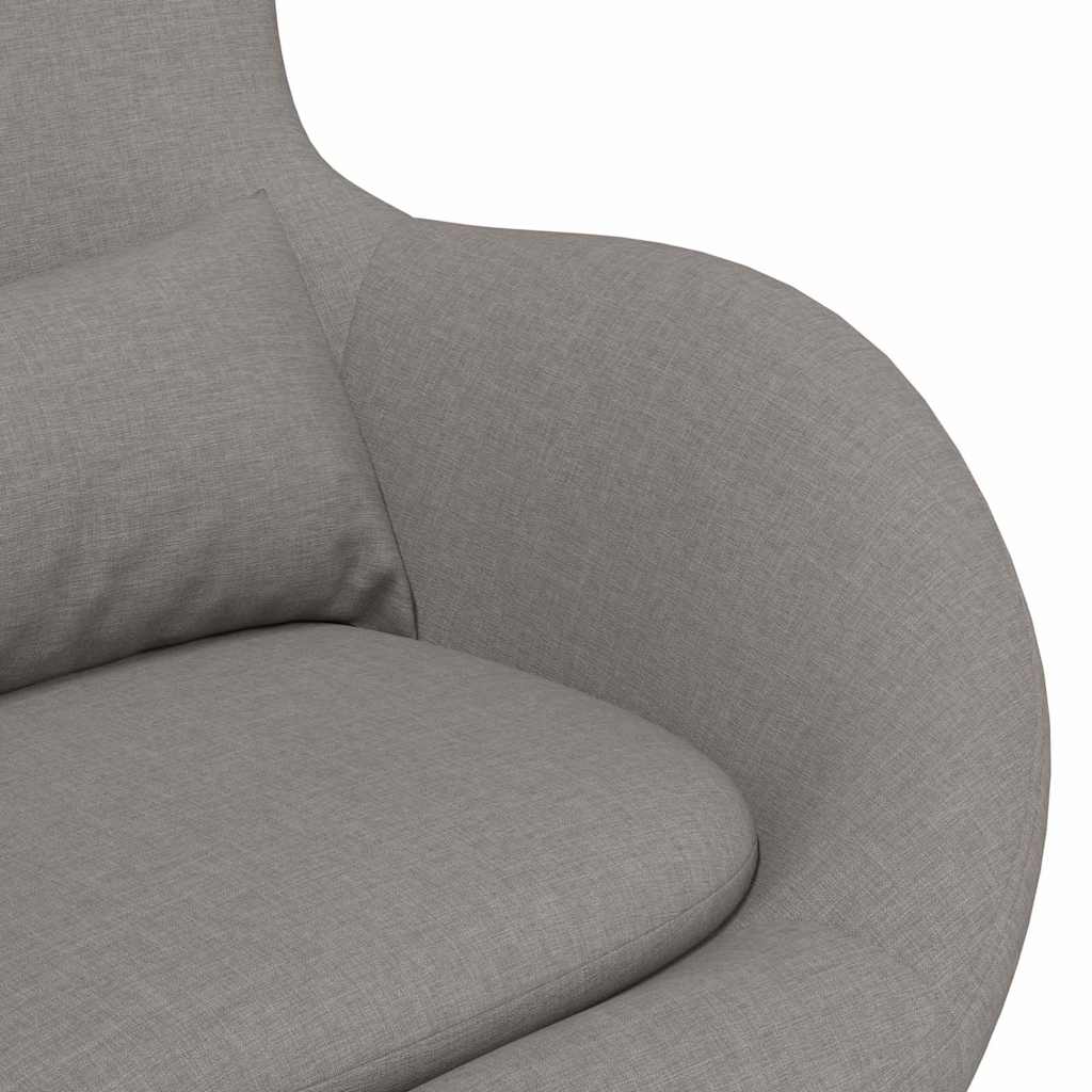 Eiersessel Hellgrau 63 x 73 x 90 cm Stoff