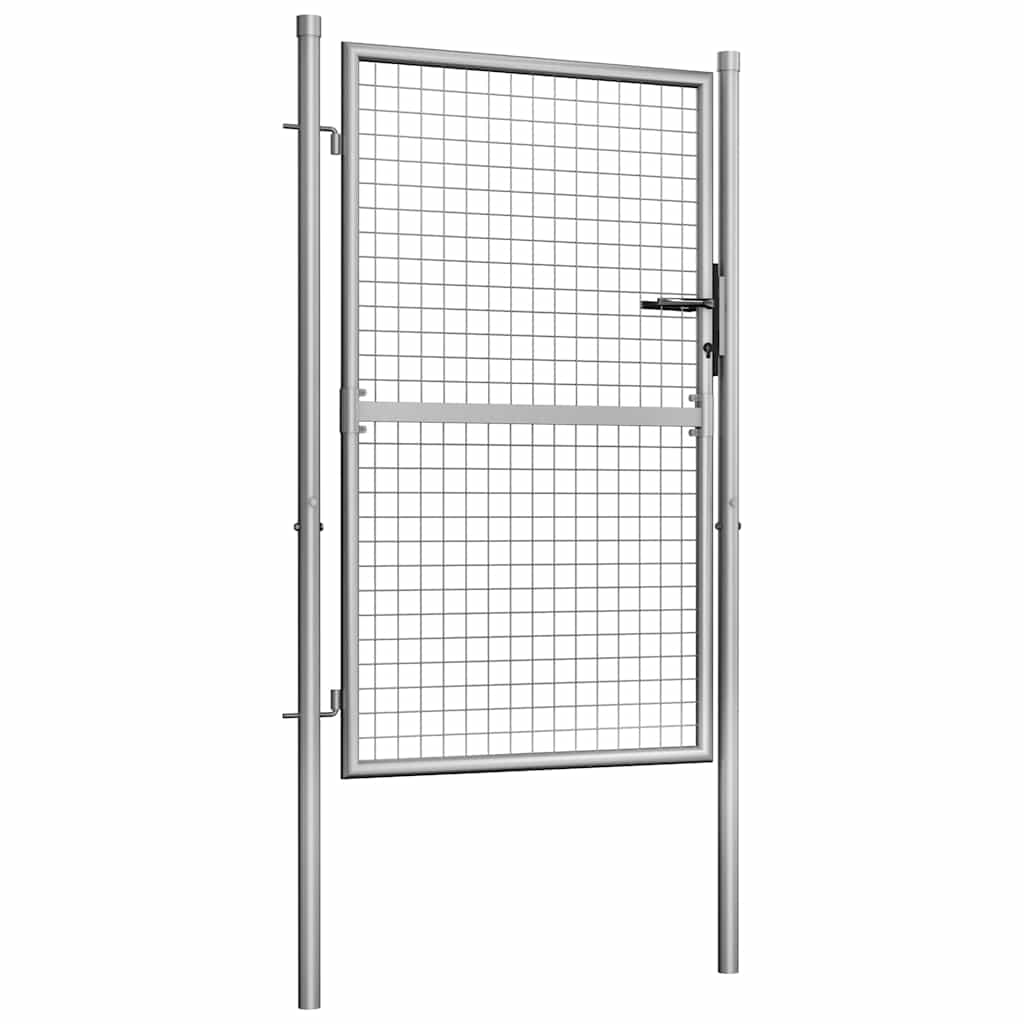 Gartentor verzinkter Stahl 100 x 75 cm Silber