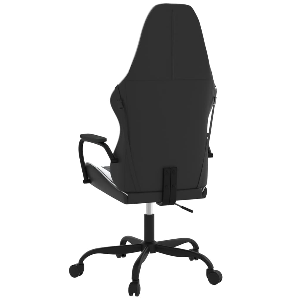Gaming-Stuhl mit Massagefunktion Schwarz und Blau Kunstleder