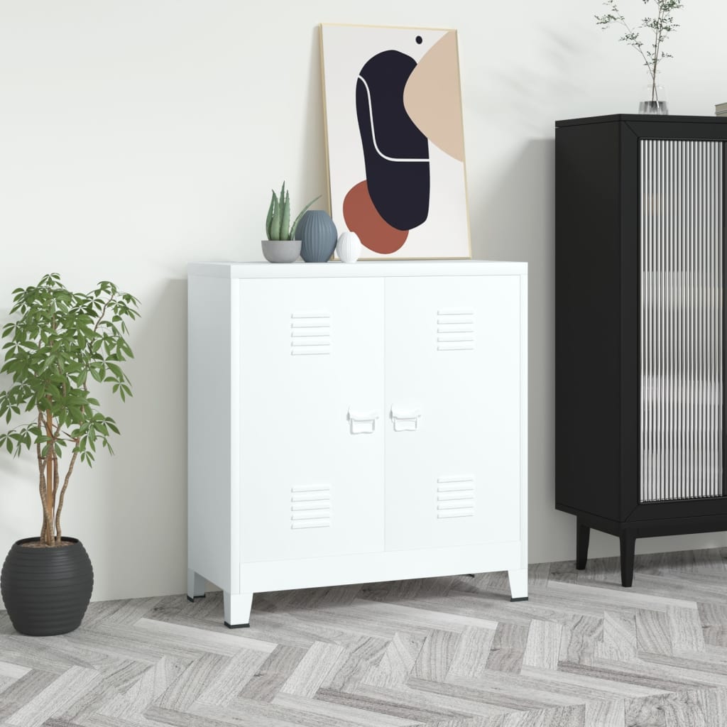 Lagerschrank Industrial Schwarz 90x40x100 cm Stahl