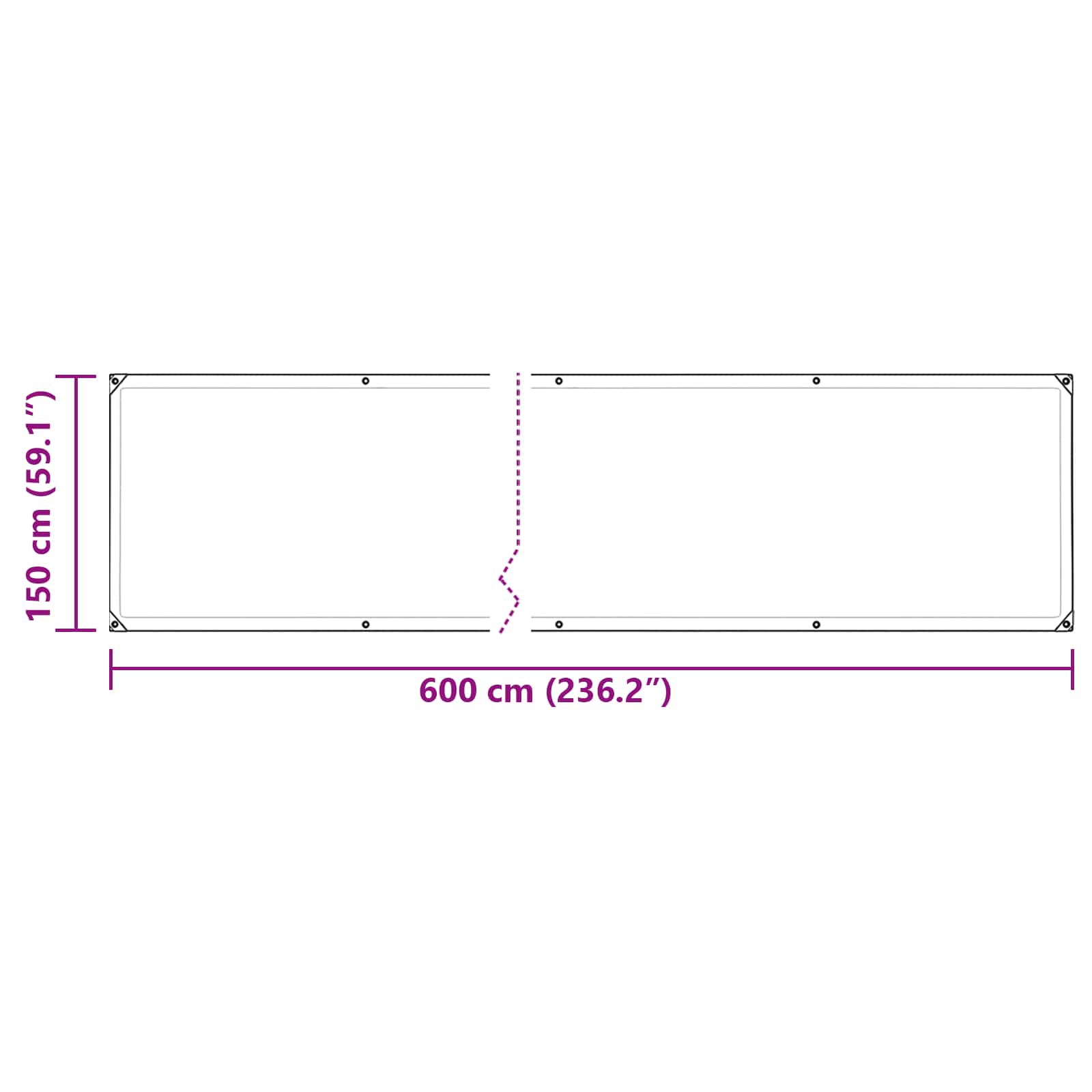Pflanzenabdeckung mit Ösen 1x3 m PVC