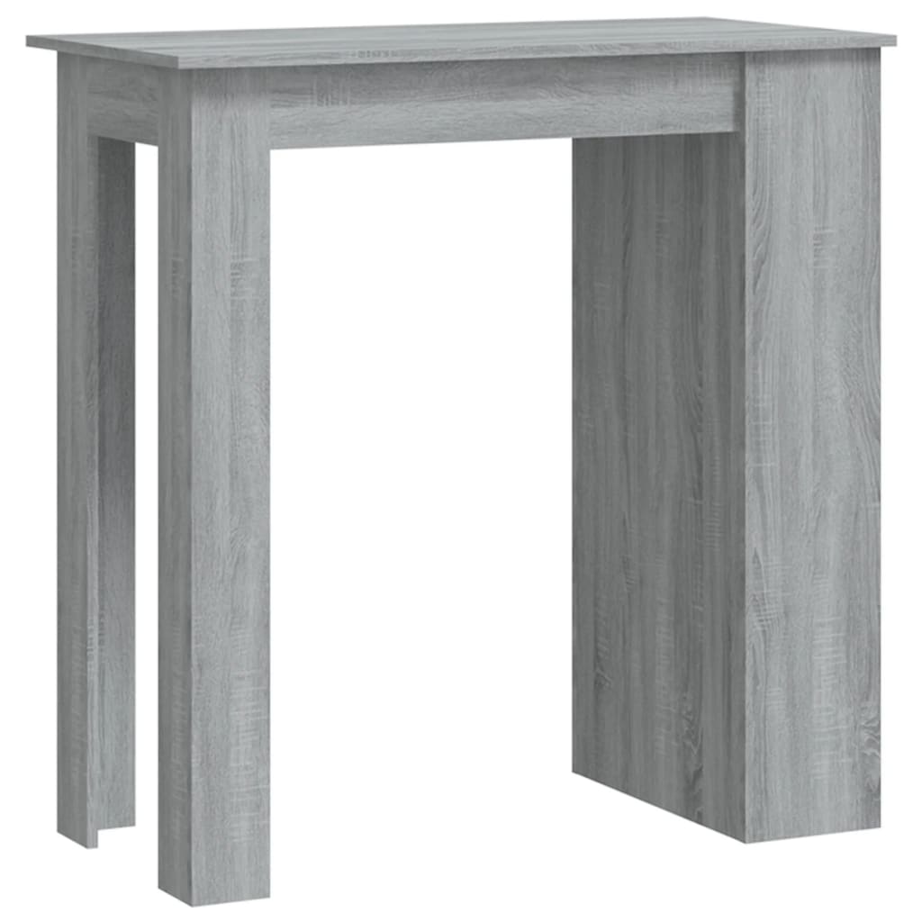 Bartisch mit Ablagefläche Weiß 102x50x103,5 cm Holzwerkstoff