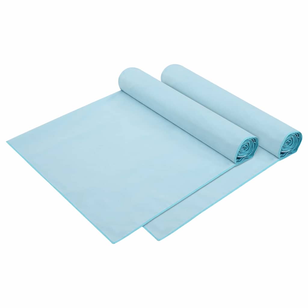 Sonnenliege-Tücher 2 pcs Schwarz 210 x 75 cm