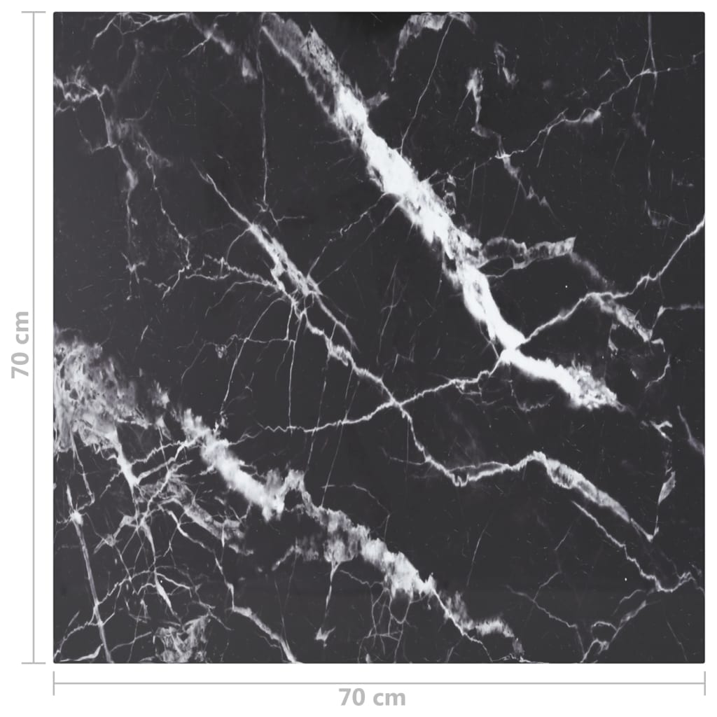 Tischplatte aus gehärtetem Glas quadratisch 700x700 mm