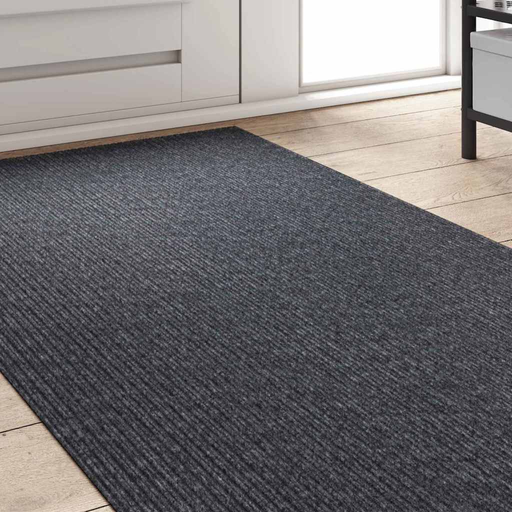 Teppichläufer Grau 80 x 150 cm Stoff