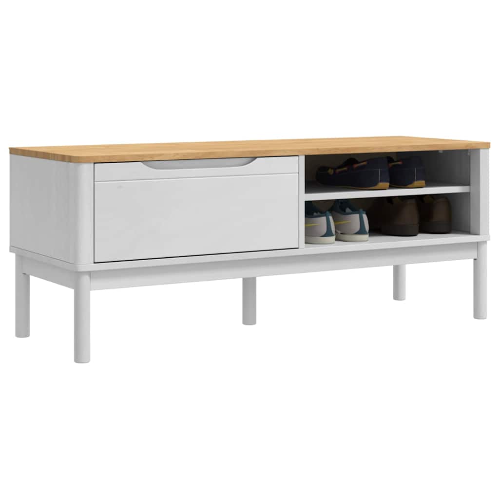 Flurbank FLORO Wachsbraun 115 x 40 x 45 cm Massivholz Kiefer