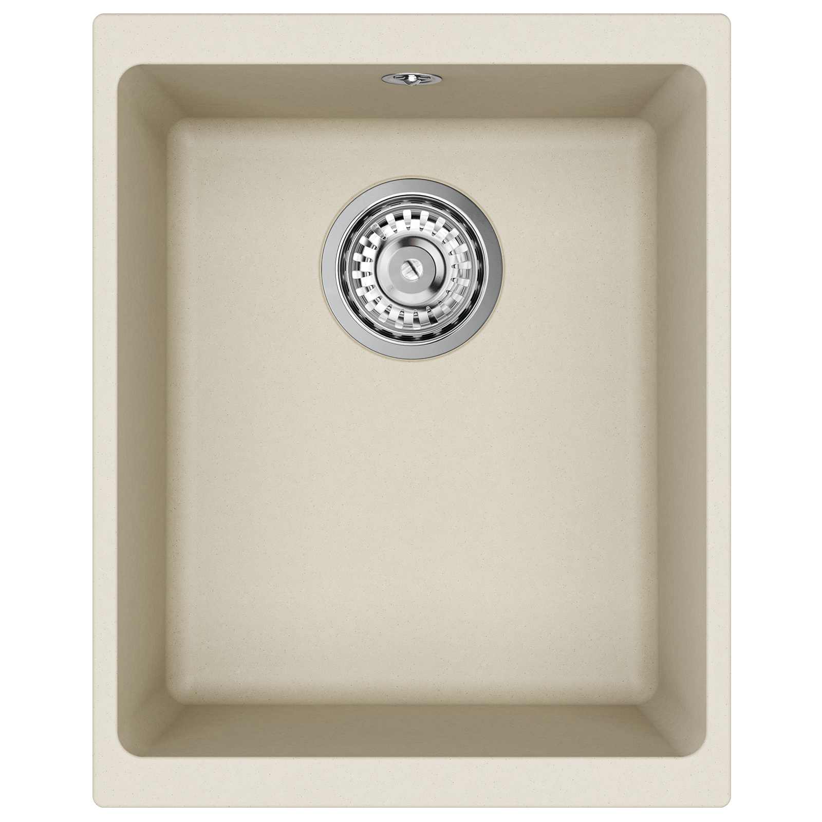Waschbecken Schwarz 370 x 460 mm 80% Quarz und 20% Harz