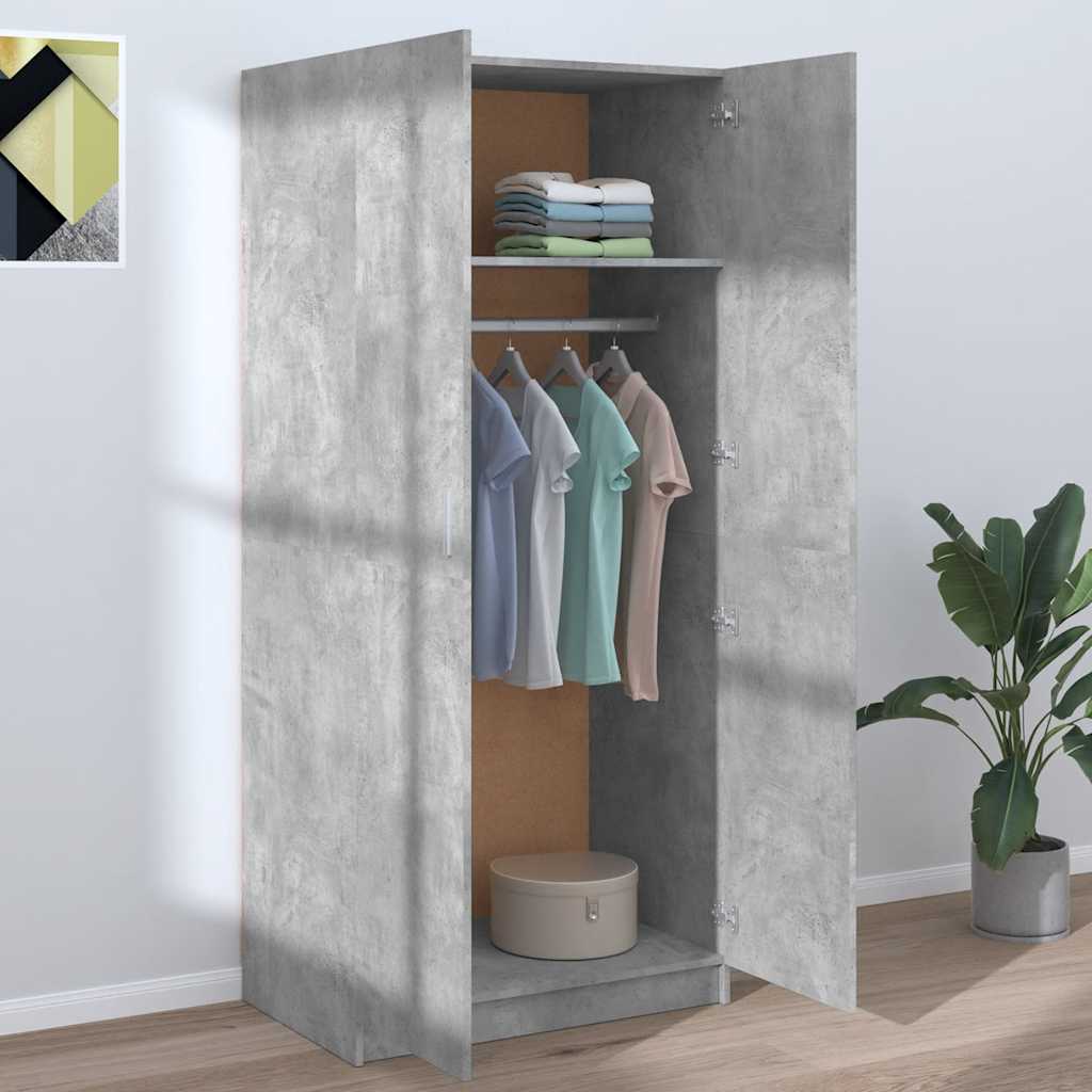 Kleiderschrank Weiß 80x52x180 cm Holzwerkstoff