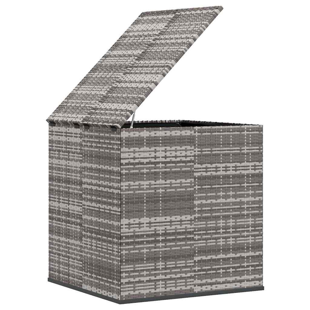 Garten-Kissenbox PE Rattan 100x49x103,5 cm Schwarz