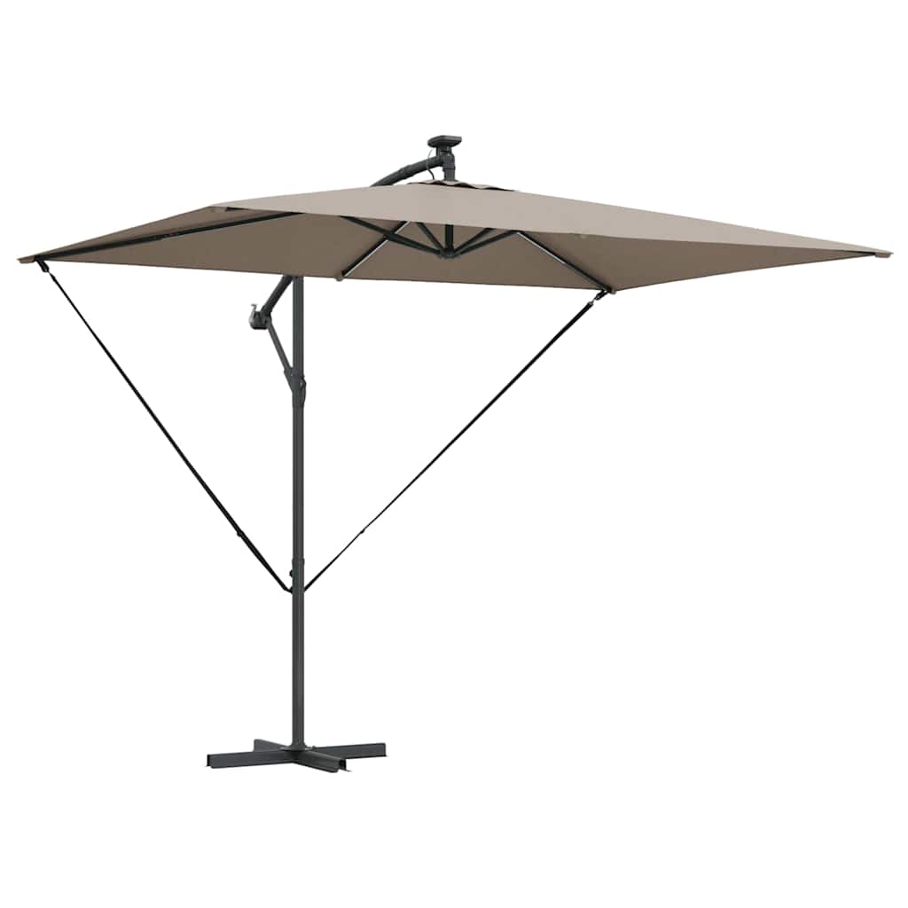 Sonnenschirm Sand 294 x 200 x 270 cm Polyester und Aluminium