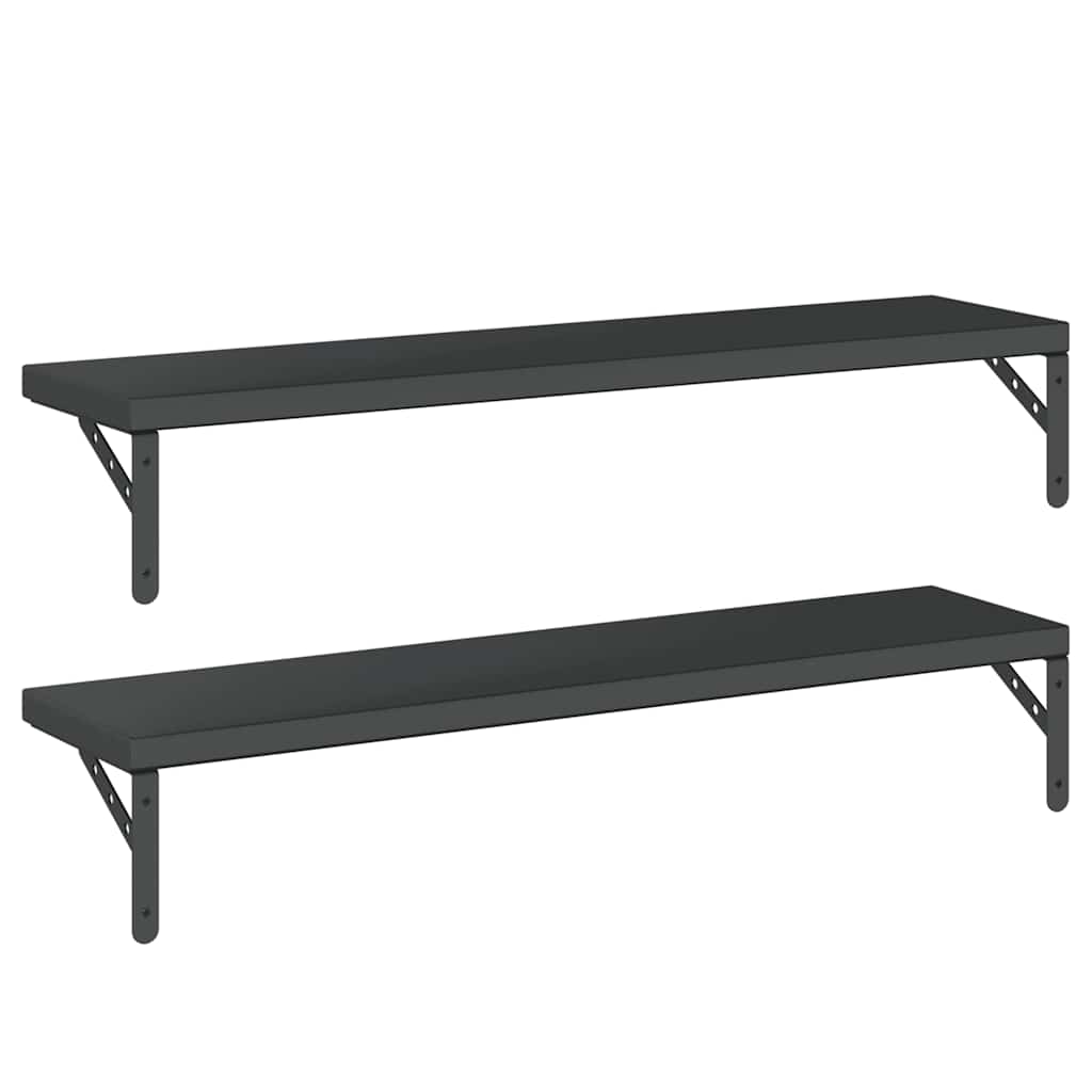 Wandregale 2 Stk. 100x40 cm Silbern Edelstahl