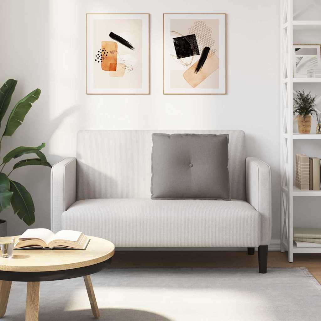 Rückenkissen Hellgrau 50 x 19 x 45 cm Stoff