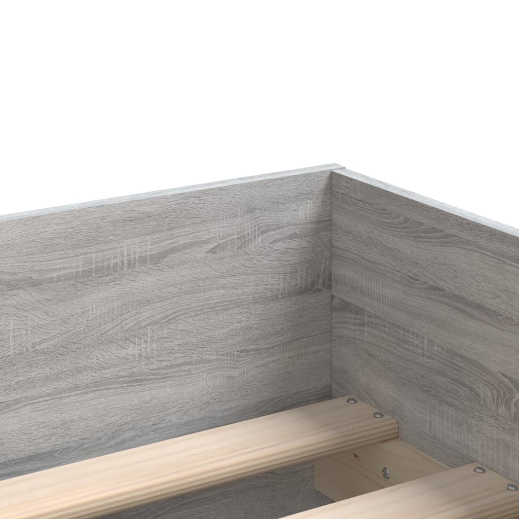 Bett mit Schubladen Braun Eiche-Optik 75x190 cm