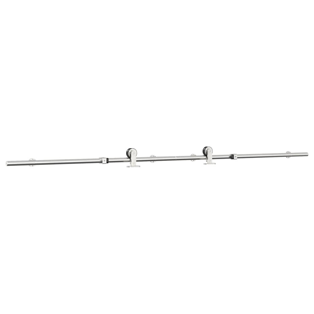 Schiebetür-Beschlagsatz 183 cm Edelstahl Silbern