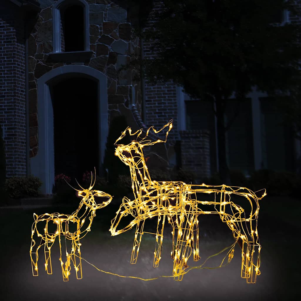 3-tlg. LED-Rentiere Set Weihnachtsdekoration 229 LEDs