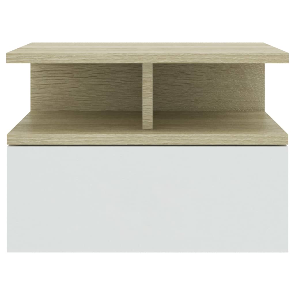 Hängender Nachttisch Weiß 40x31x27 cm Holzwerkstoff