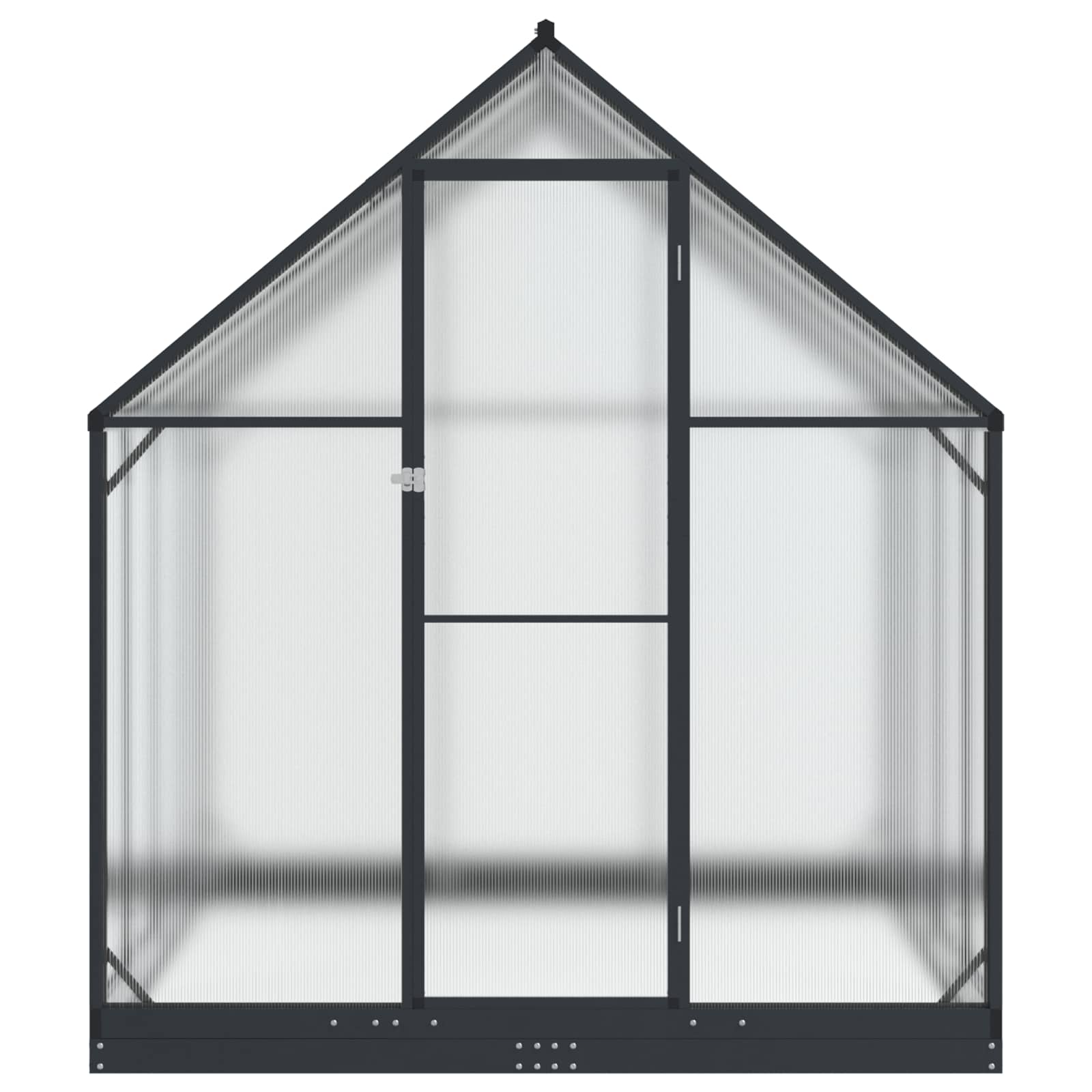 Garten Gewächshaus mit Tür Anthrazit 183,5 x 183,5 x 207 cm