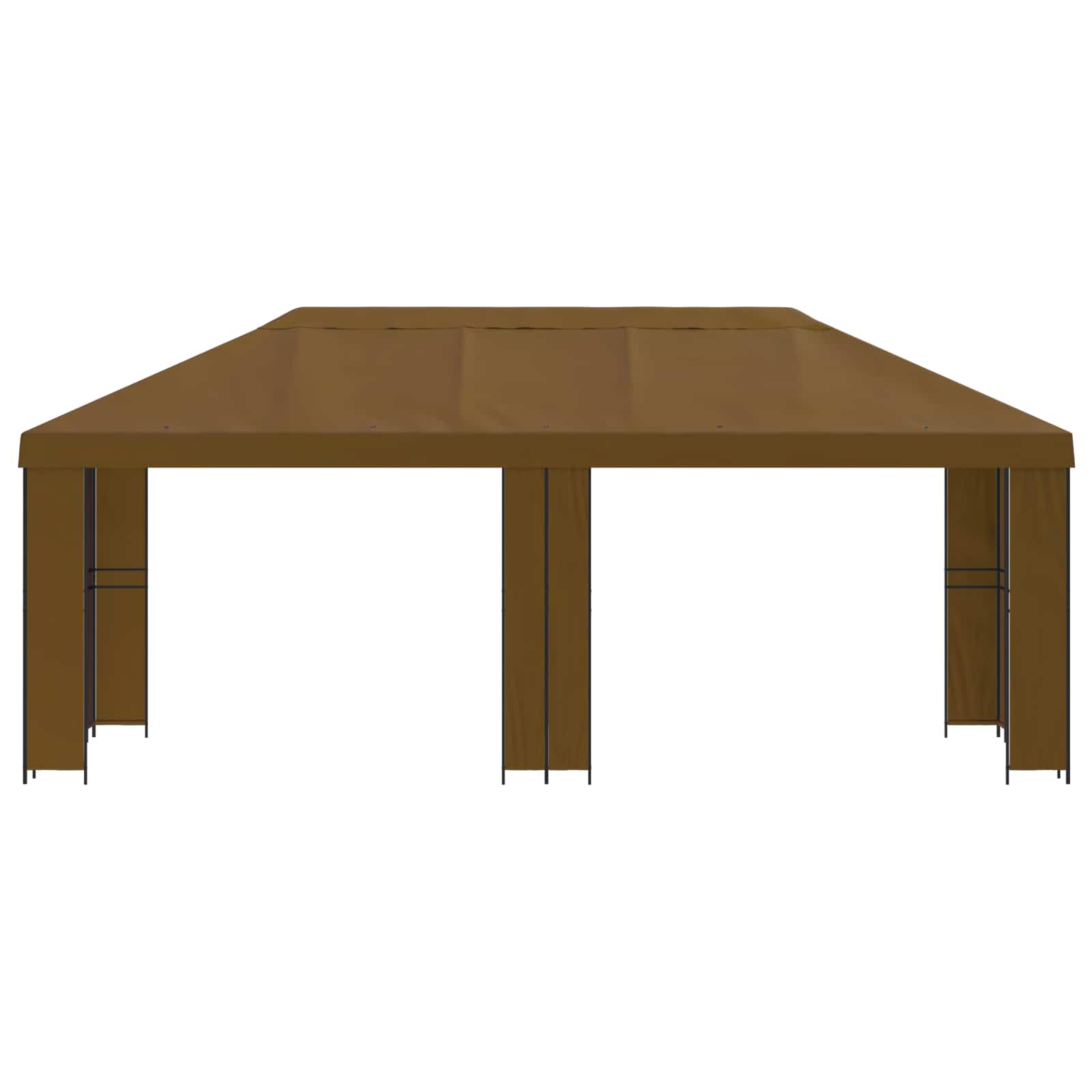 Garten Pavillon 6 x 3 m Beige Polyester und Stahl 190